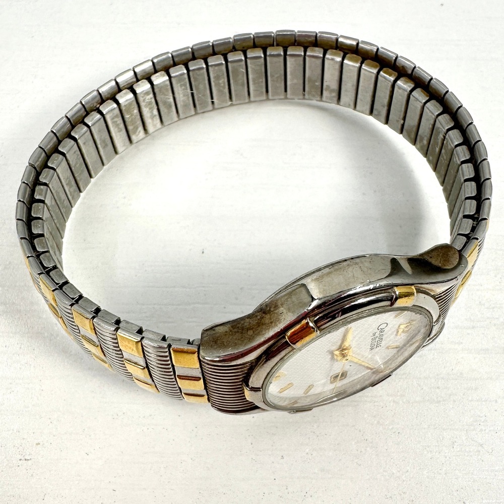 Caravelle by Bulova Vintage Women's Two Tone Watch Date Stretch Band Quartz - Picture 5 of 9